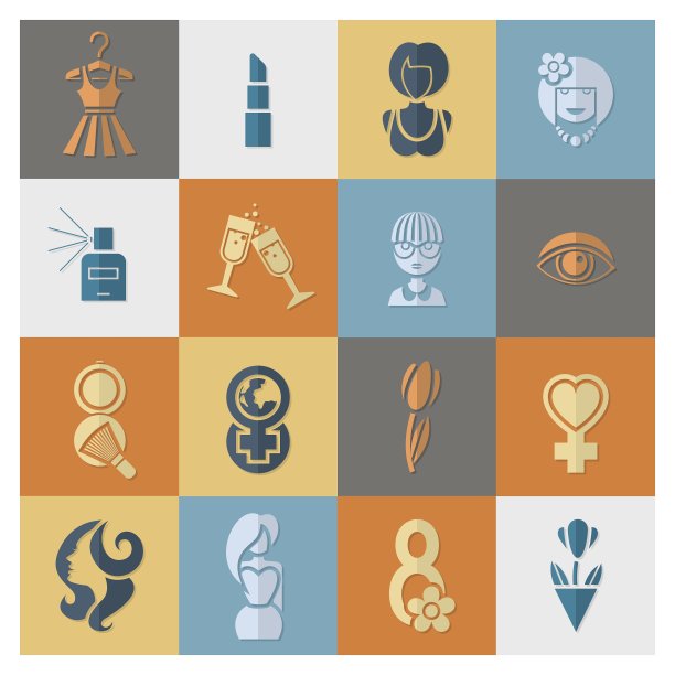 妇女节图标集图片下载