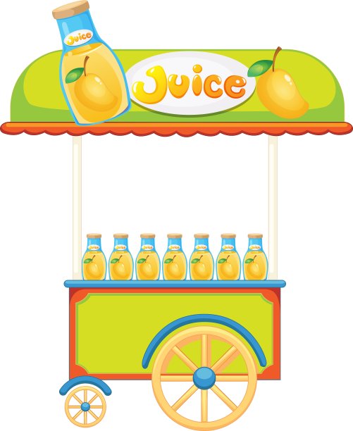 木制果汁车图片下载