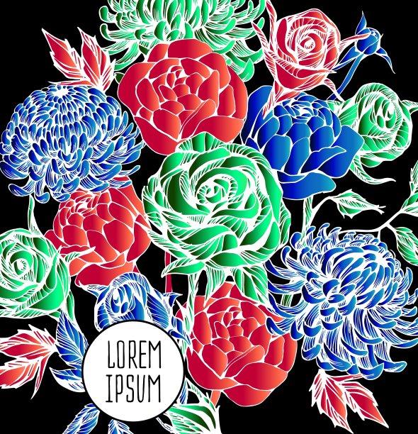 美丽的花卉背景艺术图片下载