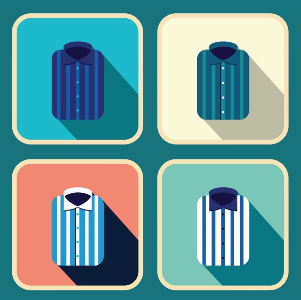 男式衬衫扁平图标图片下载