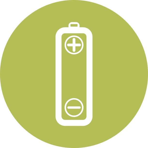 白色背景上的电池图标图片下载