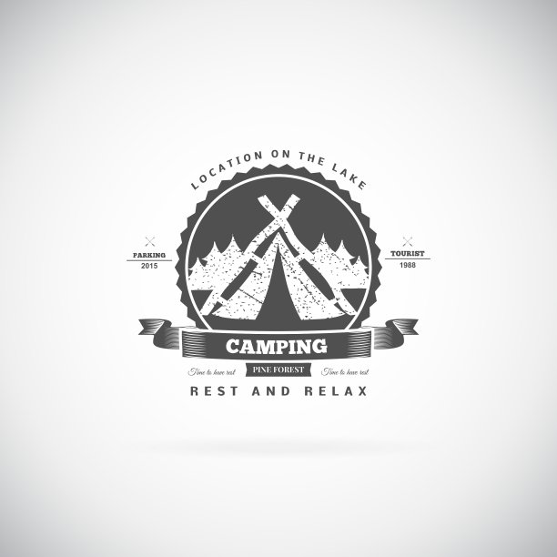 野营复古的标志图片下载