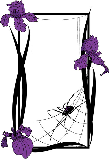 框架与蜘蛛和虹膜图片下载