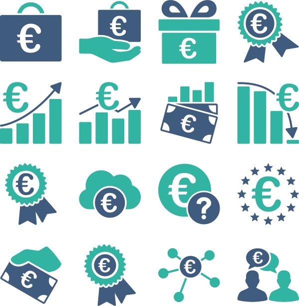 欧洲银行业务和服务工具图标图片下载