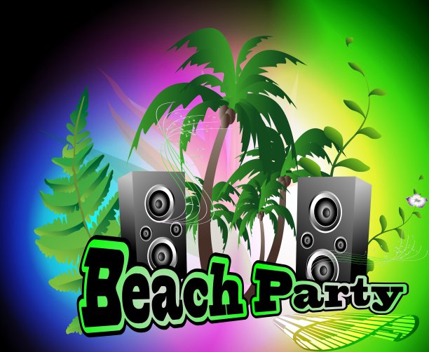海滩派对backgrpund图片下载