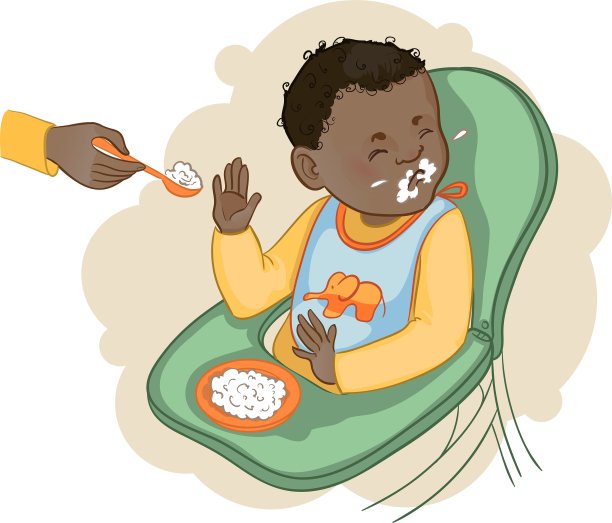 非裔美国男婴拒绝吃爸爸图片下载