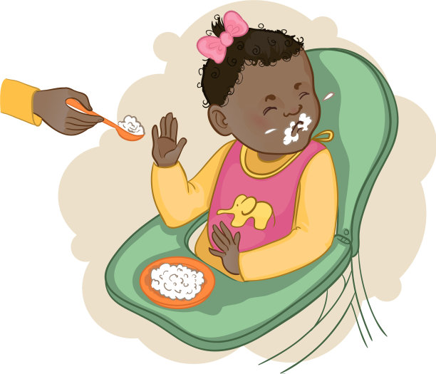 非裔美国女婴拒绝吃爸爸图片下载