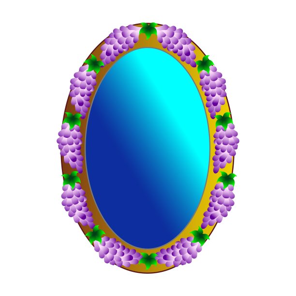 镜子与葡萄图片下载