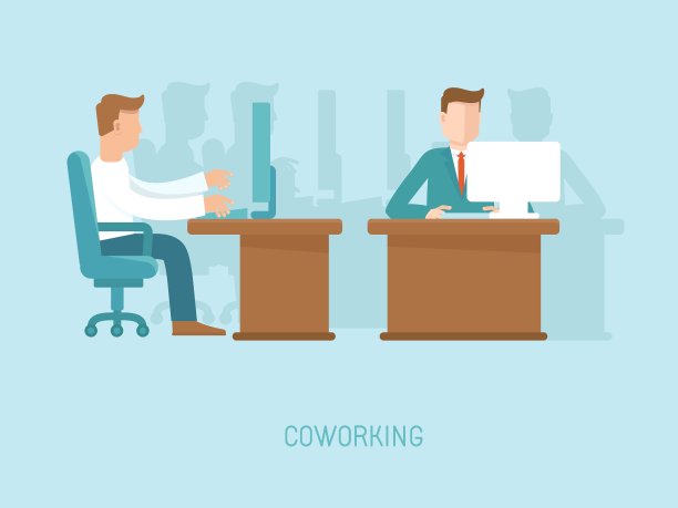 平面风格的共同工作概念图片下载