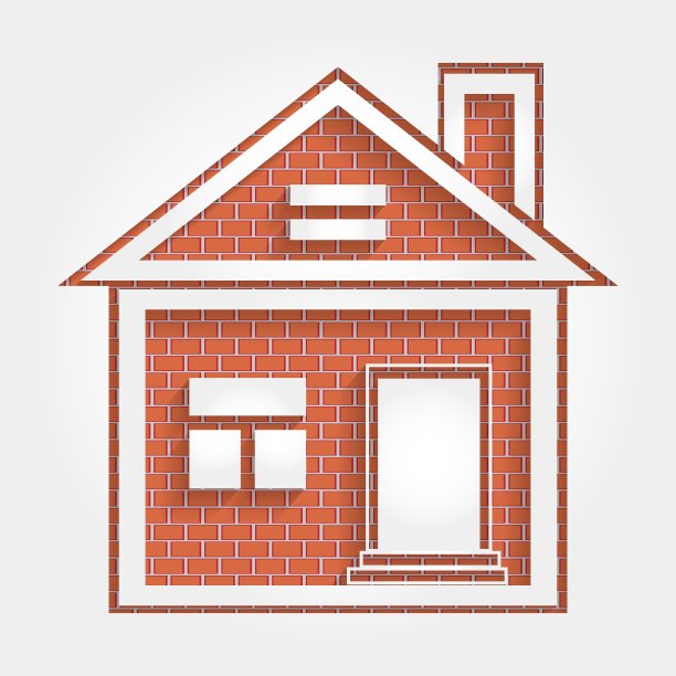 砖墙上的房子图片下载