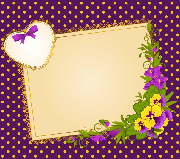 华丽的花卉框架背景图片下载