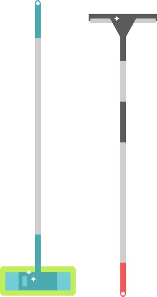 擦窗工作的清洁工具图片下载