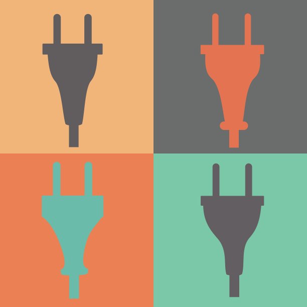 集电插头标志图标电源能源符号图片下载