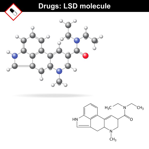 LSD分子和模型图片下载
