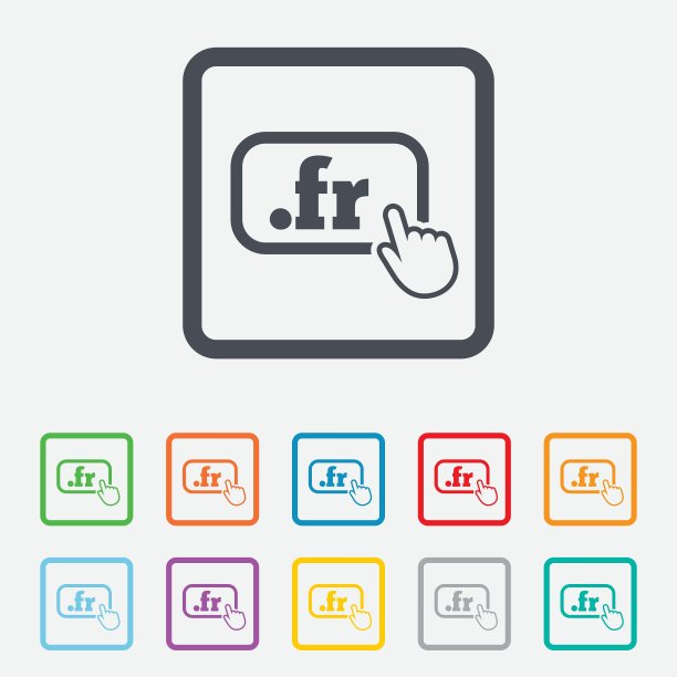 Domain FR sign icon顶级域名图片下载