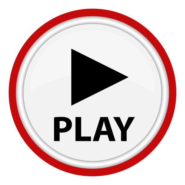 带有PLAY字样的圆形标志图片下载