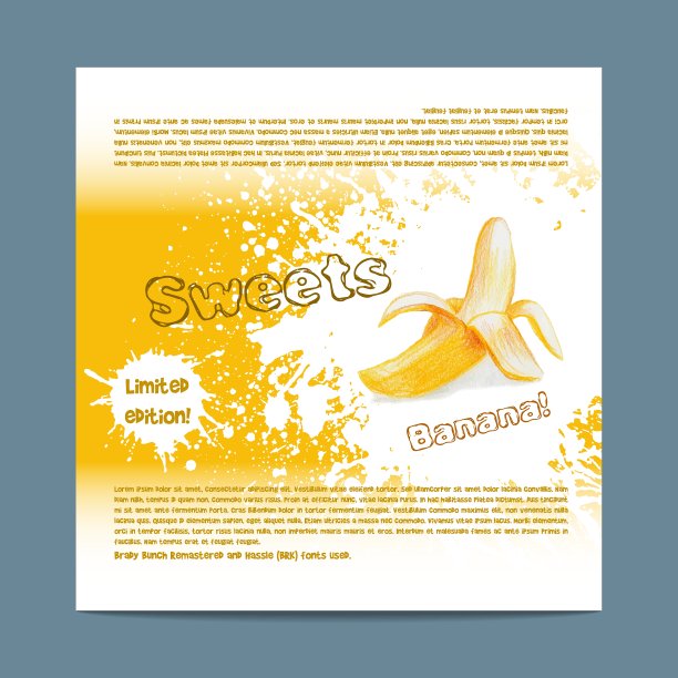 模板糖果包装香蕉糖果图片下载