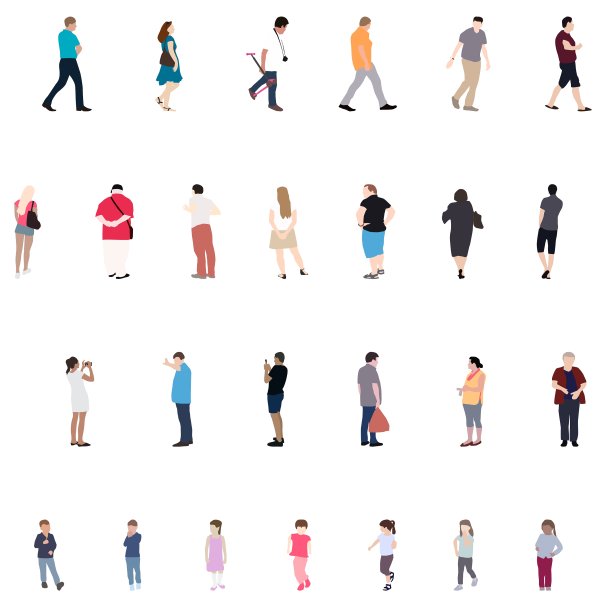 一组人，孩子，成年人，老人图片下载