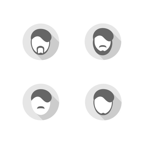 胡须平面设计图标图片下载