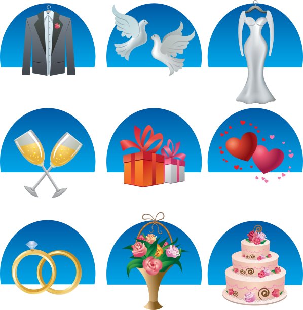 婚礼图标合集2图片下载