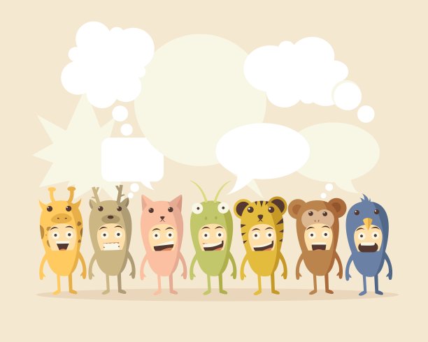 动物和语言泡泡图片下载