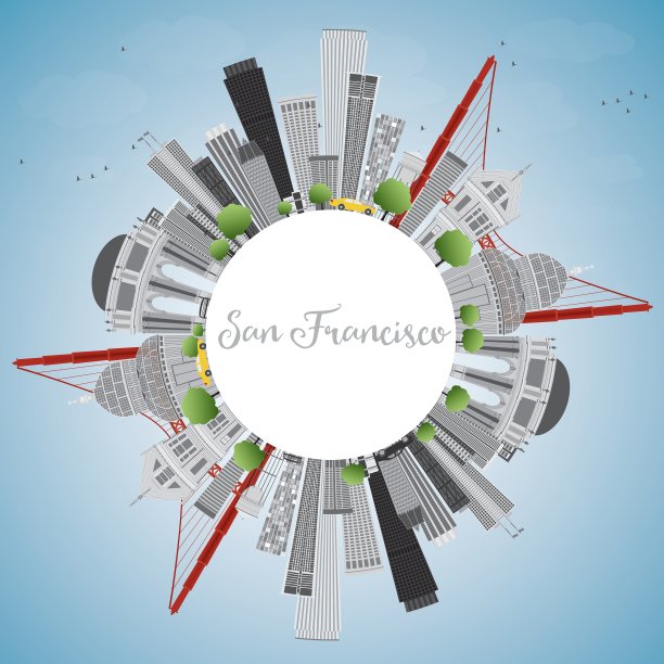 灰色建筑的旧金山天际线图片下载