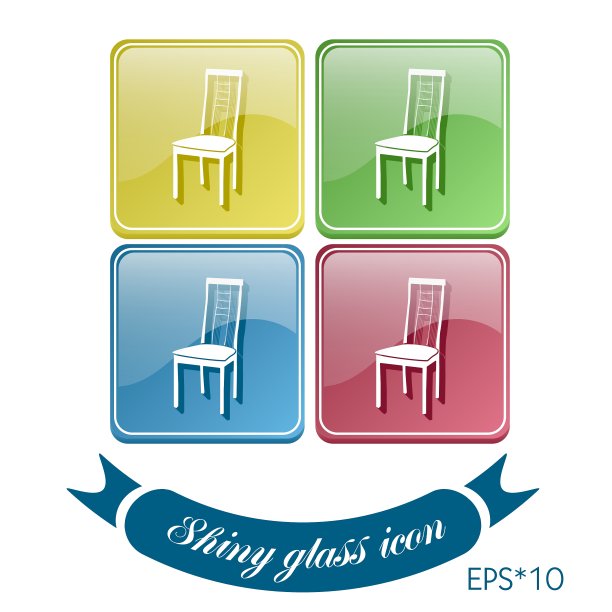 椅子图标象征家具图标家庭室内图片下载