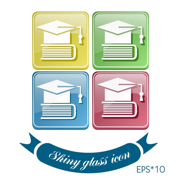 一个毕业生的帽子上的书偶像教导图片下载