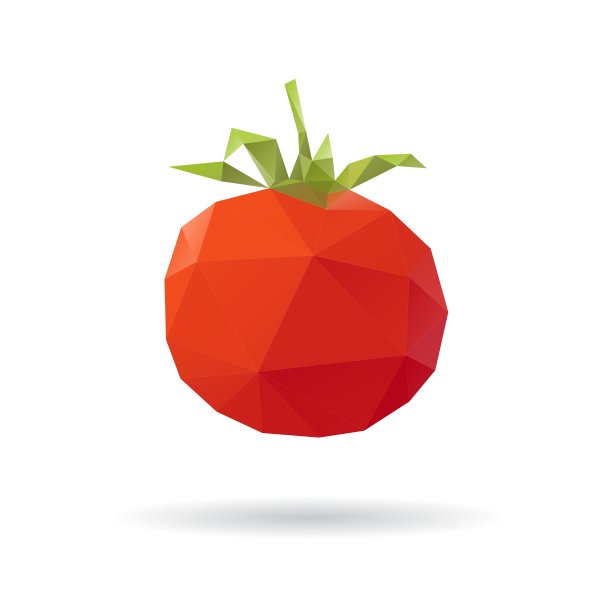 番茄abstract孤立在白色上图片下载