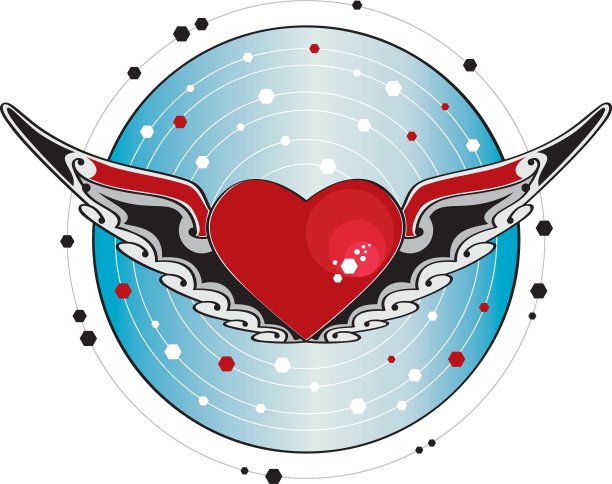 飞行的心图片下载