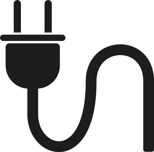 电插头图标扁平风格图片下载