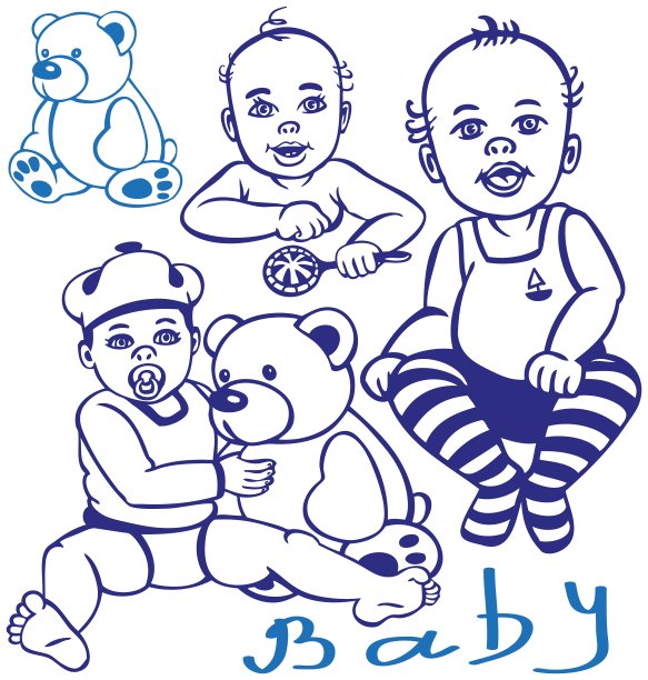 婴儿和泰迪图片下载