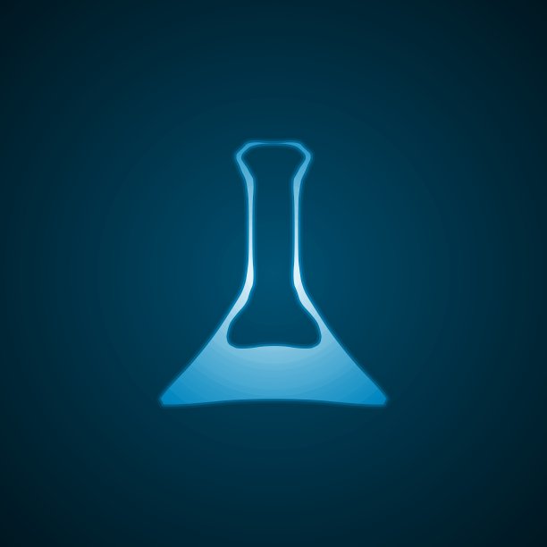 实验室烧瓶蓝色背景图片下载