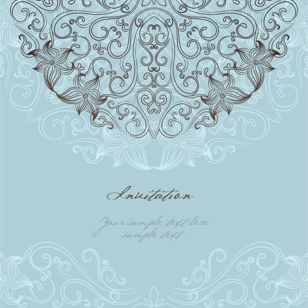 优雅的邀请卡图片下载