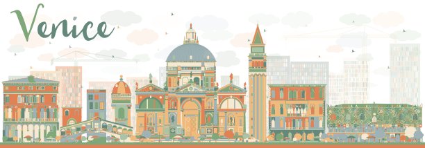 抽象威尼斯轮廓图片下载
