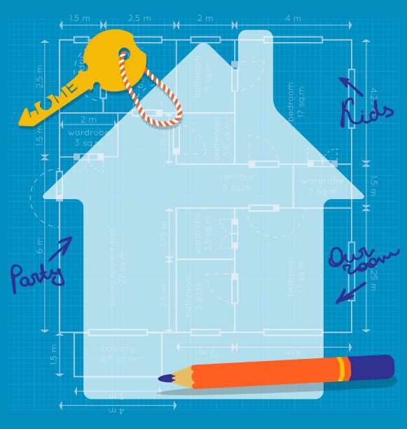 快乐规划未来的家庭家园图片下载