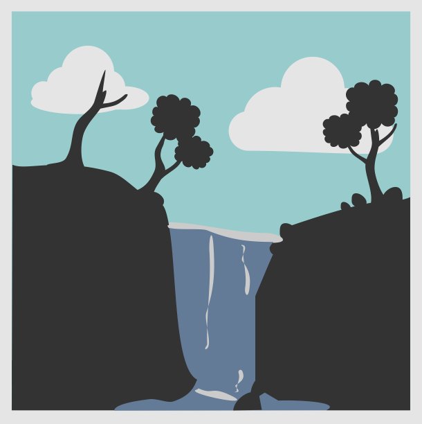 山和瀑布图片下载