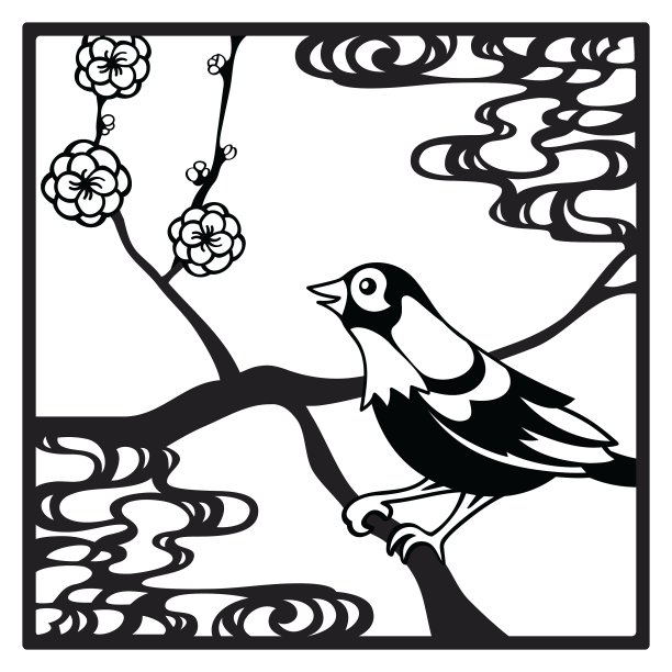 剪纸的鸟图片下载