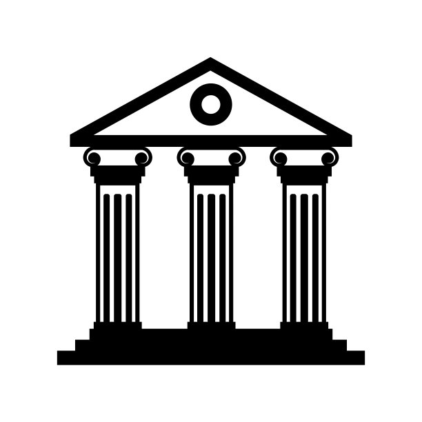 黑色历史建筑图标图片下载