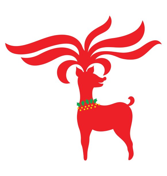 驯鹿轮廓图片下载