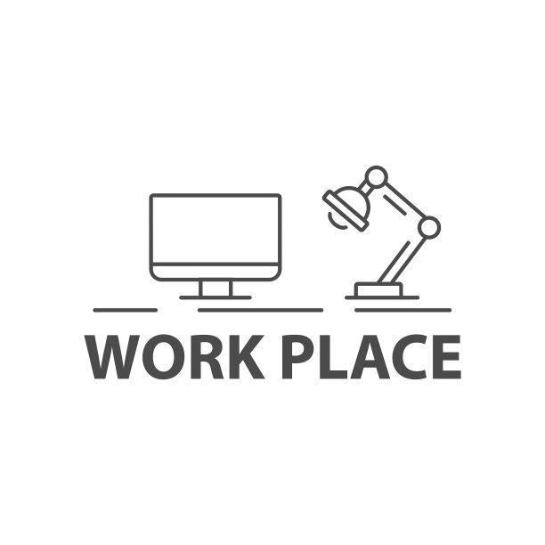 黑色工作地标志图片下载