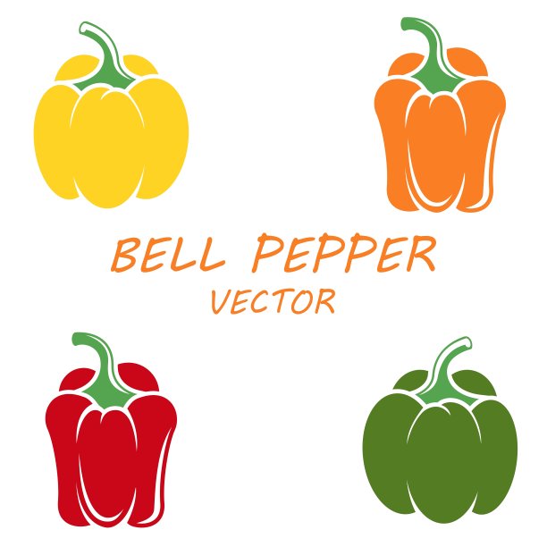 扁平甜椒图标集图片下载