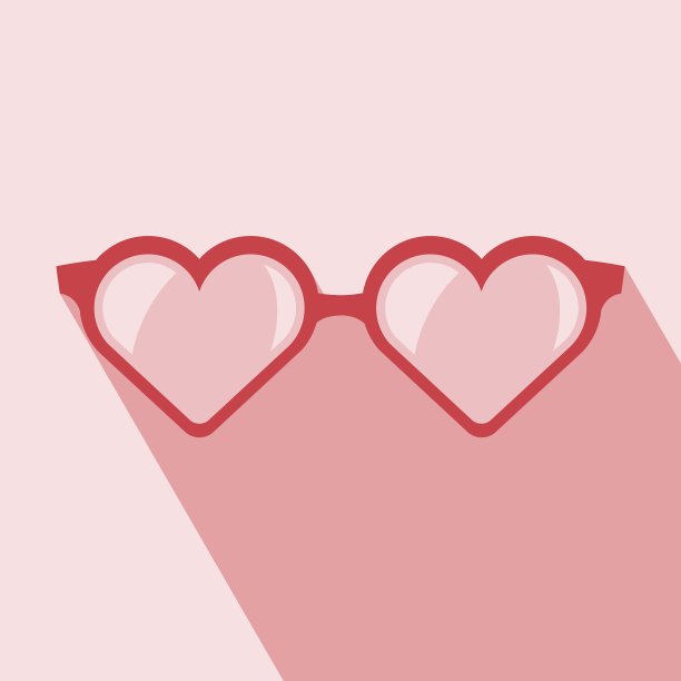 心形的眼镜图片下载