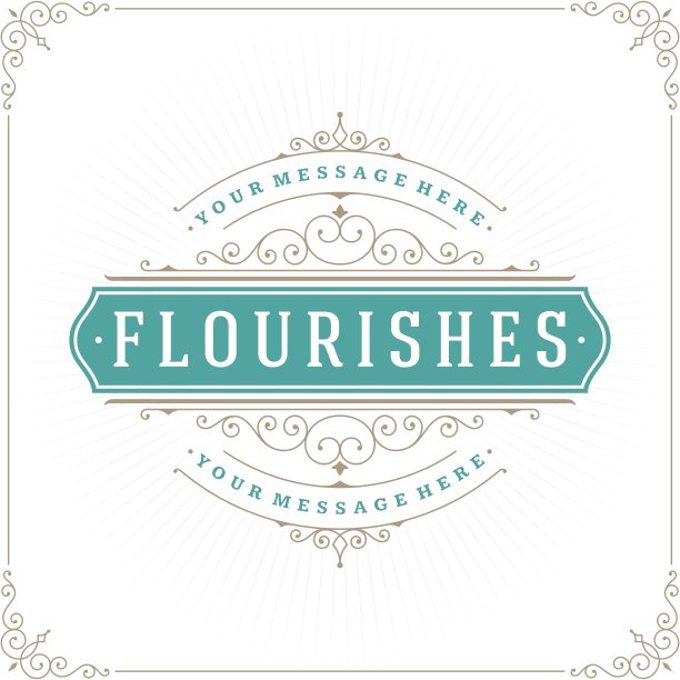 奢侈标志模板繁荣的书法图片下载