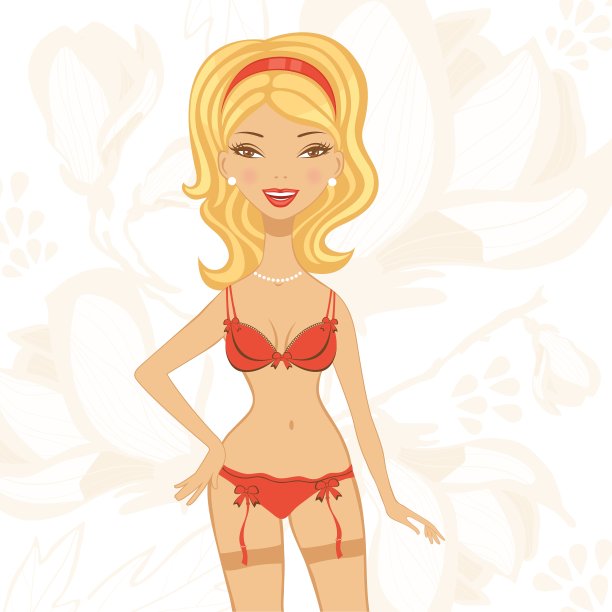 穿着内衣的美女图片下载