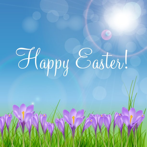 藏红花复活节快乐卡图片下载