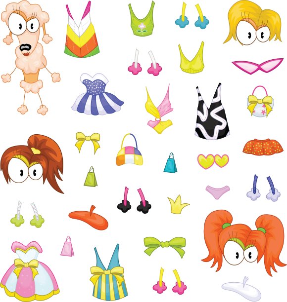 贵宾犬和衣服图片下载