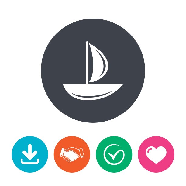 帆船图标船的标志图片下载