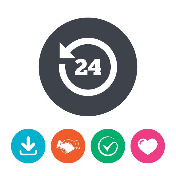 24小时客户服务时钟支持图片下载