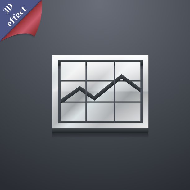 图表图标符号3D风格时尚的现代设计图片下载